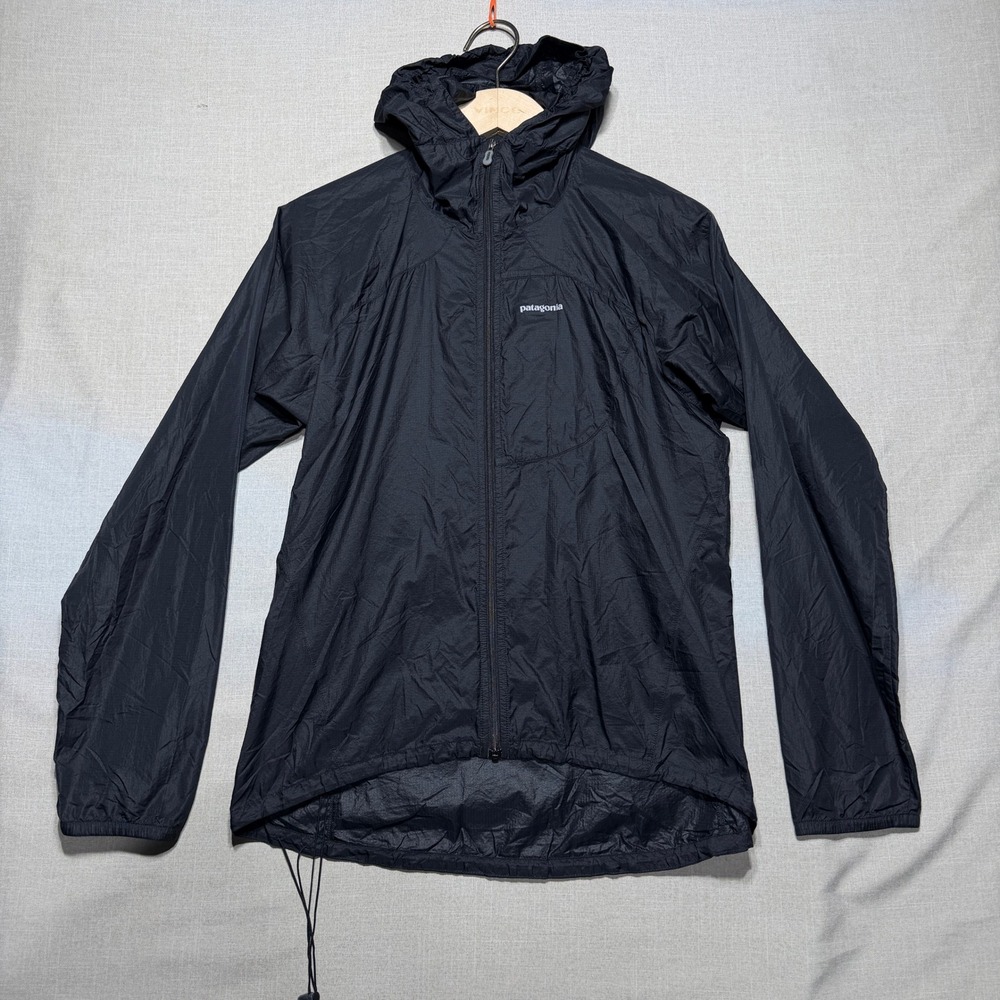 Patagonia Houdini Jacket Women Small Black LS 24026 Full Zip Hiking Windbreaker